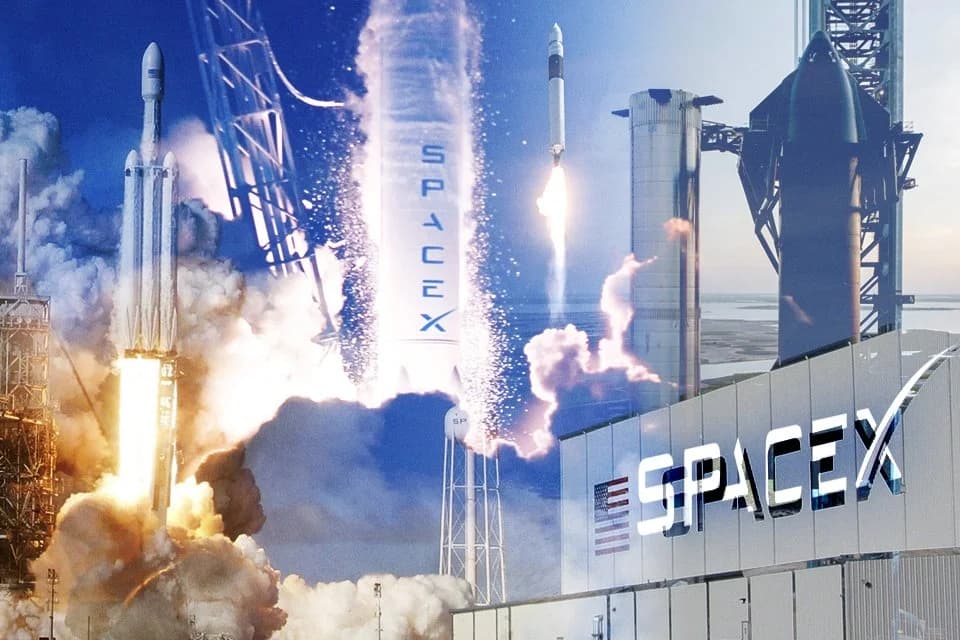Starship on the launch pad illustrating the SpaceX 2 trillion valuation and record IPO