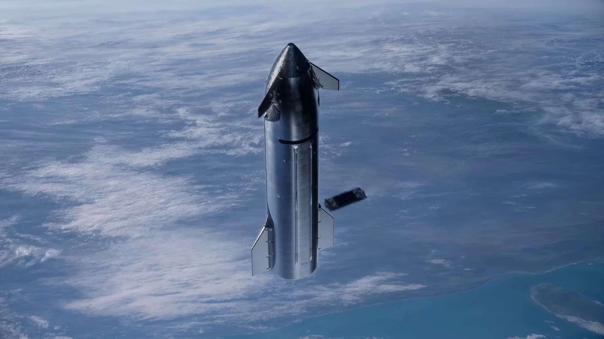 Starship reusability launch above orbital factories and space-based AI compute clusters
