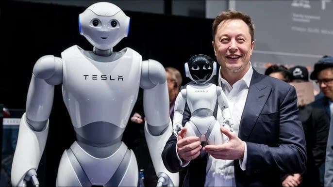 Tesla Optimus humanoid robot on a factory line illustrating humanoid robot labor cost against human wages