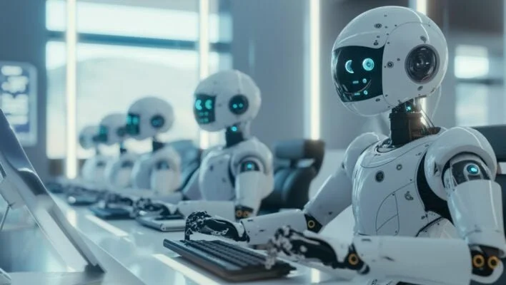 Abstract visual of the AI tipping point where machine intelligence begins to outpace human capability